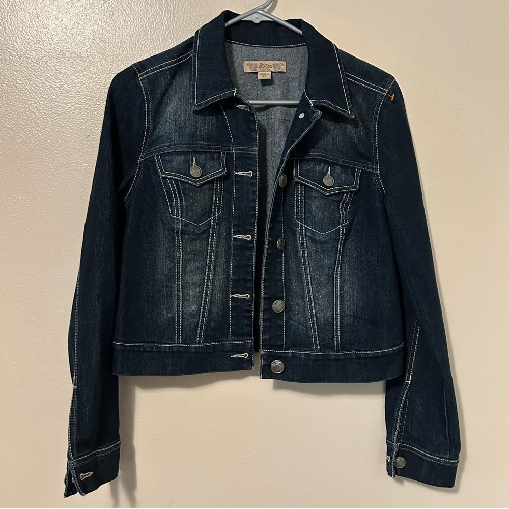 Vintage America-Nine West Dark Wash Jean Jacket
